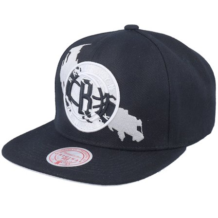 Mitchell & Ness - Brooklyn Nets Paint By Number Black Snapback Snapback Black Cap - NBA @ Hatstore