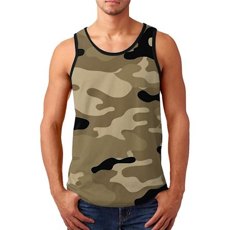 Herrarnas Tryckta Ärmlösa T-shirt Sport Tank Tops Sommar