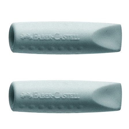 Faber-Castell Grip 2001 Gumdop 2-pack Grijs