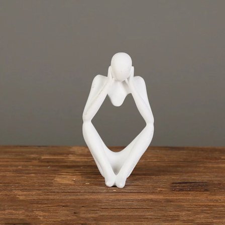 Tænkeren Statue Harpiks Tænkeren Skulptur Abstrakt Statue Moderne