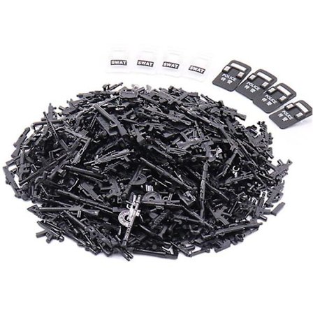 Militär serie Byggklossar Vapen Vapenpaket delar Ww2 Soldater Stad Swat Tunga maskintillbehör Moc Bricks Diy Kid Leksaker