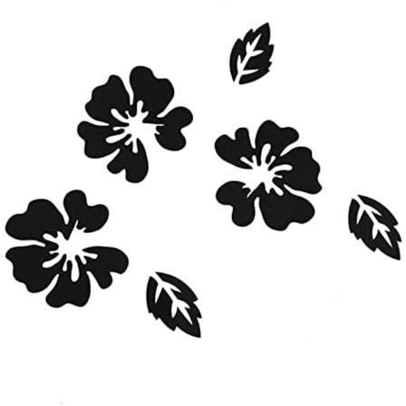 Spejl Blomster Vægstickers Moderne Hjem Soveværelse Stue Badeværelse Mural Dekoration Sticker 3D Blomster Dekoration Sort