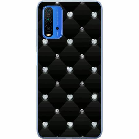 Xiaomi Redmi Note 9 4g Genomskinligt Skal Bling Heart