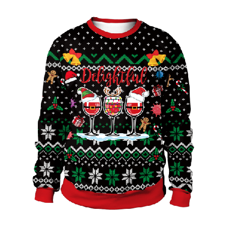 Jultrøye Herre Dam 3D Plus Size Genser Sweatshirt B 2XL