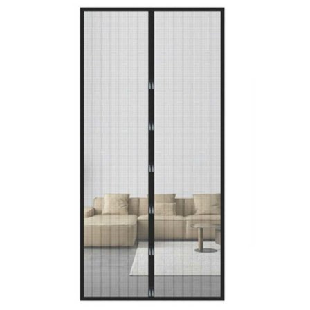 Magnetisk Myggenet til Dør - Myggenetsdør med Magnet 210x100cm Sort sort