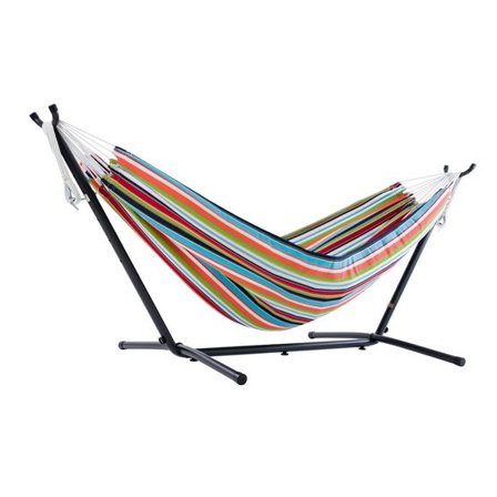 Vivere - Sunbrella Hammock With Stand (250 Cm) - Hängmatta Dubbel - Carousel Confetti - Litenleker