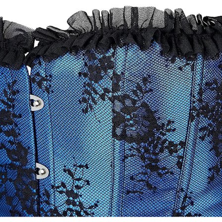 Korsetter för kvinnor Overbust Bustier Top Gothic Sexy Shoulder