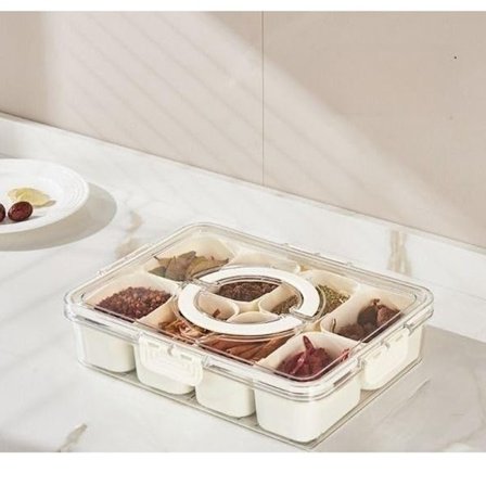 Sæk Boks Container, Bærbart Rejse Charcuteribræt med Låg, Køleskab Madopbevaringsboks, Snack Organizer, Opdelte Opbevaringsbeholdere