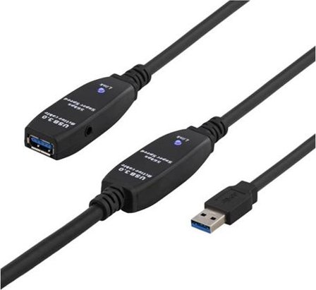 Deltaco USB3-1006 - USB-forlengelseskabel - USB-type A til USB-type A - 10 m