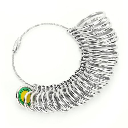 Metall Ringmåler Fingerring Størrelsesmålingsverktøy Smykketilbehør US Størrelse