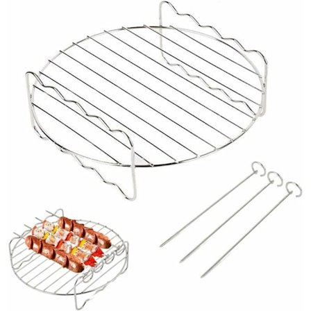 Airfryer-tillbehör - Dubbelskiktsställ med spett