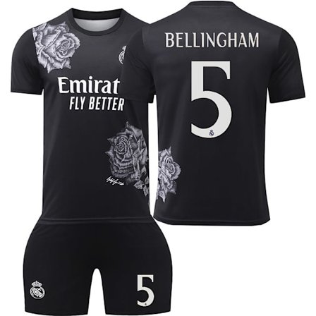 24-25 Real Madrid Joint No.5 Bellingham Lasten Jalkapalloharjoitusasusetti Musta