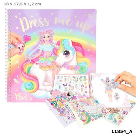Minimoomi Ylvi Pyssel Bok Dress Me Up Unicorn Rainbow 710st Stic