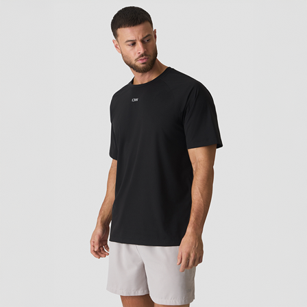 T-shirts ICANIWILL Ignite Raglan T‐shirt Sort - Bodyman.dk