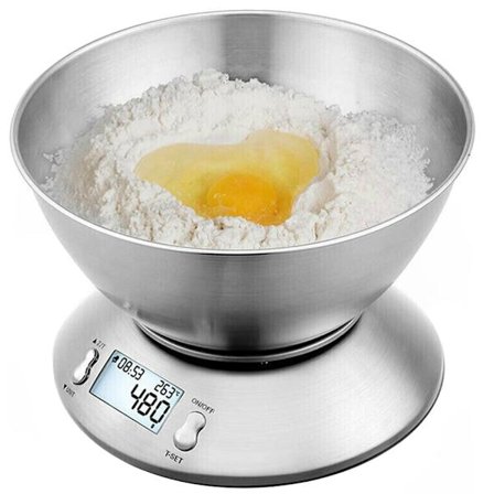 Digital Våg / Köksvåg med Skål - Väger upp till 5 kilo