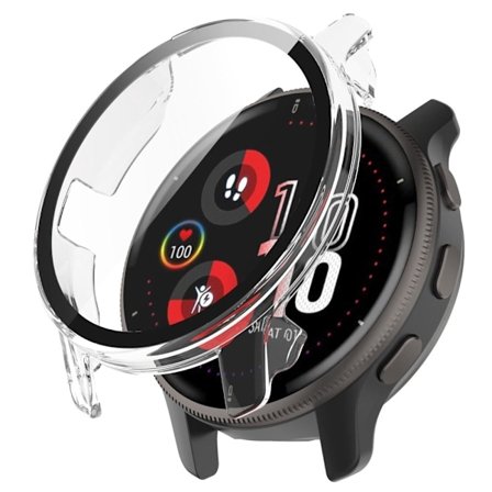 Garmin Venu 2 Plus cover with tempered glass screen protector - Transparent