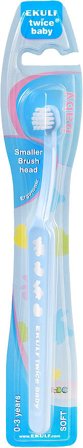 Ekulf Twice Baby Tandbørste 0-3 År, Medicin & Pleje, Mund & Tandpleje, Tandbørster