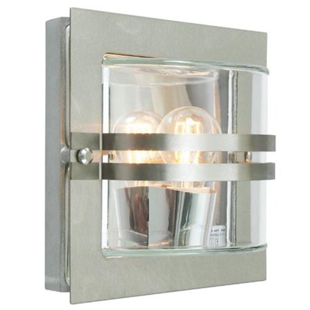 Norlys Bern 650 Väggarmatur E27, 60W, IP54, klar Rostfritt stål, Belysning