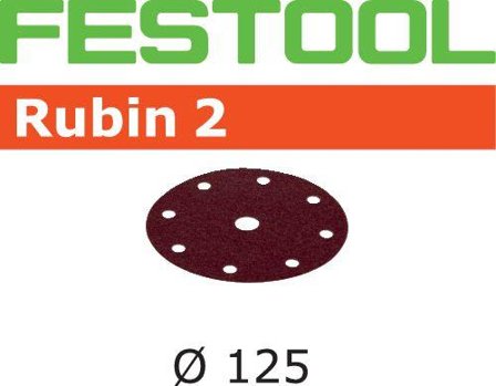 Festool STF RU2 Slippapper 125mm, 8-hålat, 10-pack P120, Maskintillbehör & förbrukning