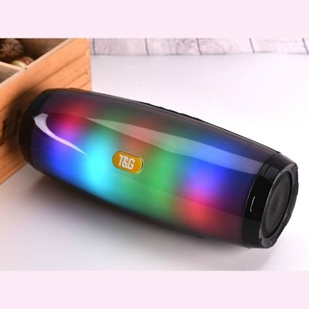 Bluetooth-høyttaler med LED - Trådløs - Svart