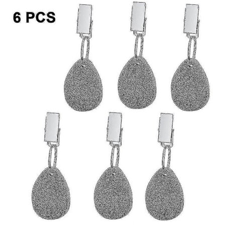 6 Dugvægte Sten Dugvægte Metalklemme Dug Hænge Sten Bordvægte Hænger