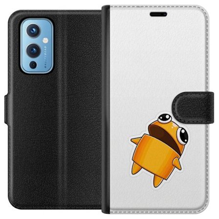 Kompatibel Tegnebogsetui til OnePlus OnePlus 9 Orange tegnet figur med store øjne og dynamisk pose i legende stil