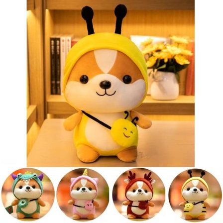 IC Liten Ekorre Plysjdyr, 10 tommers plysjdyr (gul bie)