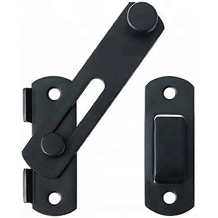 Kraftig skyvedørlås med haspe og justerbar bolt for vinduer, sikkerhetsskur [BR]