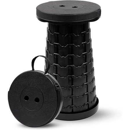 Universal Bärbar Fällpall - Höjdjusterbar Teleskopisk Pall - Viktkapacitet Upp Till 200 kg