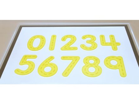 Silikonsiffror 10 olika gul 10/fp - Lyreco - Skola och förskola - Klassrummet / Lära - Sensoriska produkter