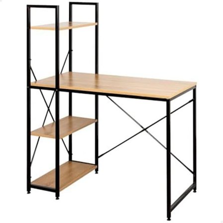 Bureau - AKTIVE - 18420 Max Home - 120 x 64 cm - 3 hylder - Sort Stål