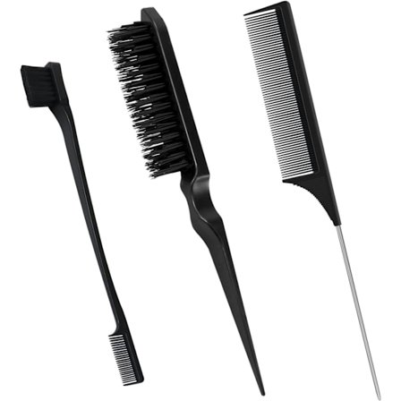 3-pack Slick Brush Set, Plast Borst Hårborste Retande kamkant Hårborste Retande set