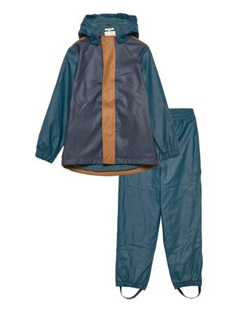 Gerd Pu Fleece Set W/Rain Pants Outerwear Rainwear Rainwear Sets Multi/mønstret By Lindgren