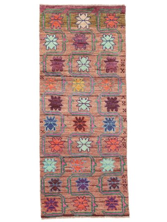 Inspiré Du Kilim Petit Moroccan Berber - Afghanistan 75X185 Laine, Tapis