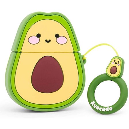 Söt Airpods 1&2 Fodral Avocado Rolig 3d Cartoon Cool Fruktform