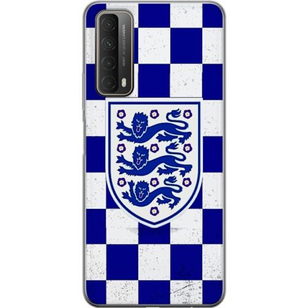 Yhteensopiva Puhelinkuori Huawei Huawei P smart 2021 Graafinen shakkiruudukkokuviointi sinisellä ja valkoisella, klassisella heraldisella vaakunalla,