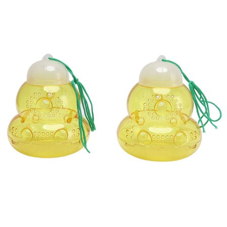 2 stk. kalebasformet hængende bi-fælde bi-fanger udendørs hvepseafvisende dræberfanger gul