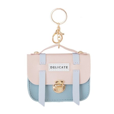 Nøglering Møntpung Nøglering Mini Taske BLÅ