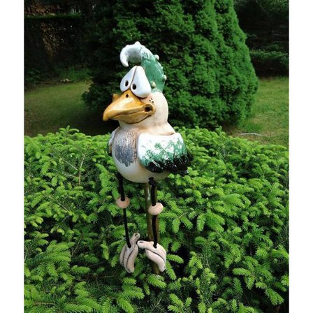 (Grønn) Særpreget kyllinggårdsdekorasjon, utendørs gårdslandskapsskulptur, harpikshåndverk