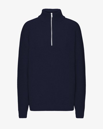 Merino Quarter Zip - Navy Blue M