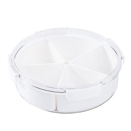 Godteriboks Transparent Stue Snacksfat Multifunksjonell Fukttett Plast Husholdningsforseglet Tørket Fruktboks Med Lopp Rund Fruktplate Divisjon
