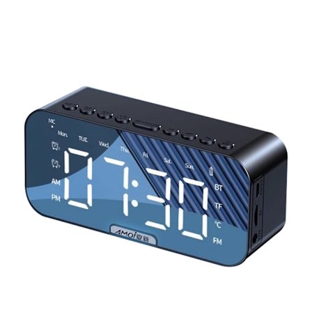 Trådlös Bluetooth-högtalare, multifunktionell högtalarklocka