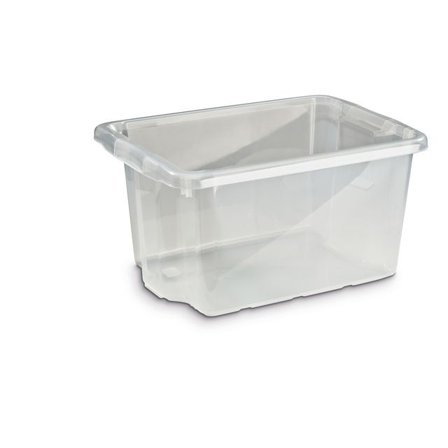 Förvaringsbox 33L, transparent - Lyreco - Skolmöbler och inredning - Förvaringsmöbler - Backar, boxar och korgar