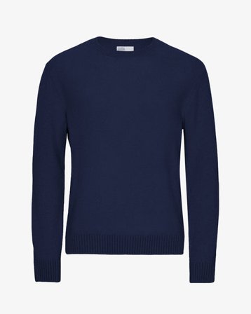 Classic Merino Wool Crew - Marine Blue - Male - XS