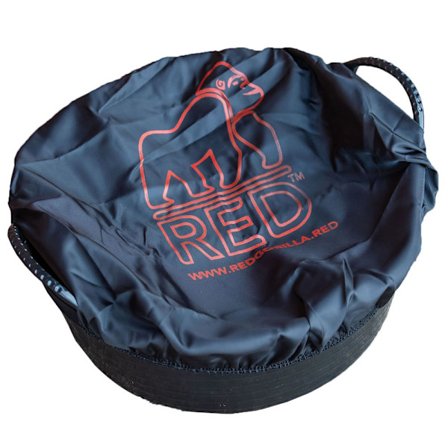 Röd Gorilla tyg badkar lock M-L svart