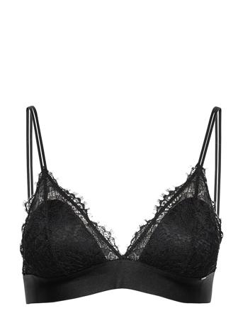 Bra Nora Triangle Bralette Lingerie Bras & Tops Soft Bras Triangle Bras Musta Lindex