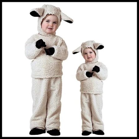 /EA/ Barnfårull Duoduo cosplay scenframträdande kostym djurkläder utklädnad XL(135-145)cm