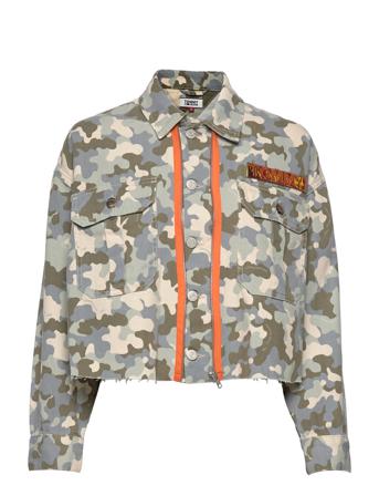 Cropped Trucker Jacket Camou Cmp Patterned Tommy Jeans