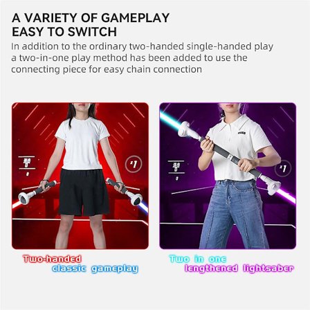 Långt VR-handtag Gamepad för 2 Lightsaber-spel Förlängningshandtag Ställ för 2 VR-speltillbehör