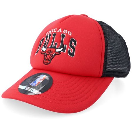 Outerstuff - NBA Röd trucker Keps - "Kids Chicago Bulls NBA Foam Red/Black A-Frame Trucker " @ Hatstore